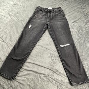 RSQ Vintage Mom Jeans Size‎ 30x29 Stretch Black Denim